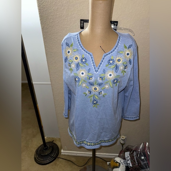 Alfred Dunner Tops - Women’s Alfred Dunner 3/4 Sleeve Blouse Size Small